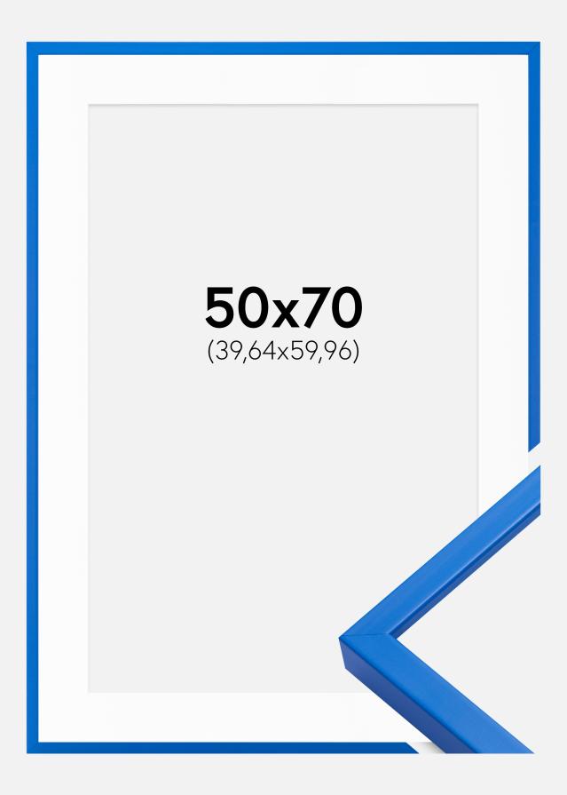 Okvir E-Line Plava 50x70 cm - Paspartu Bijelo 16x24 inches