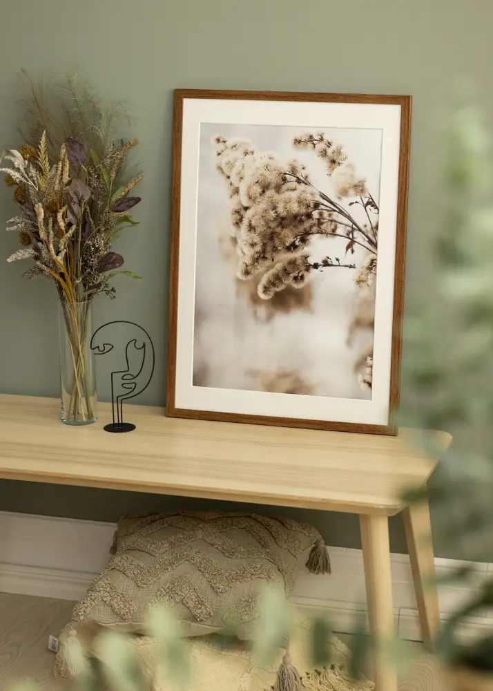 Okvir Profinjeni Warm Brown 50x70 cm - Paspartu Bijelo 42x59,4 cm (A2)