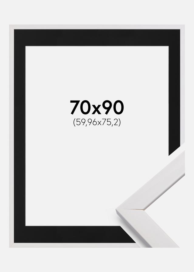 Okvir Profinjeni Bijelo 70x90 cm - Paspartu Crno 24x30 inches