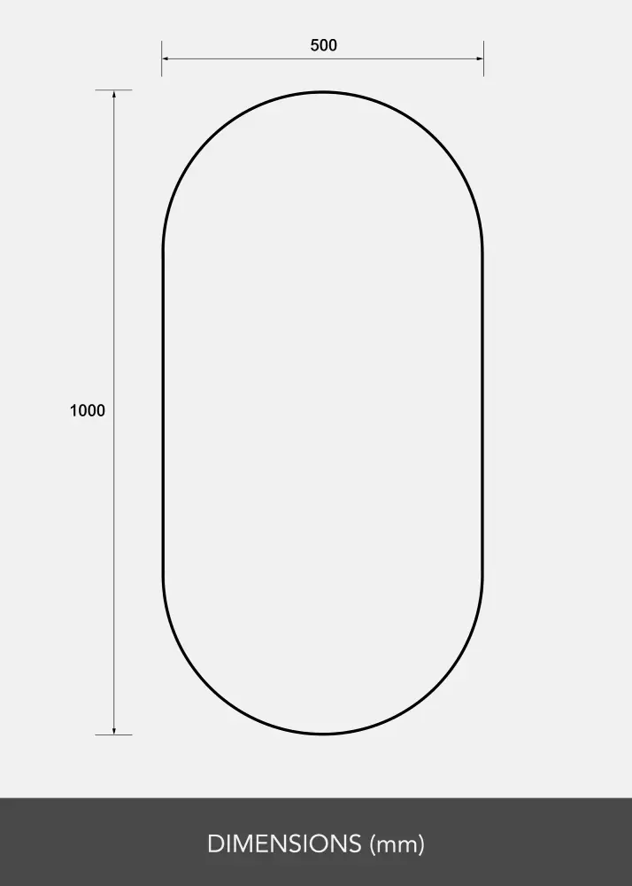 Ogledalo Lozenge 50x100 cm