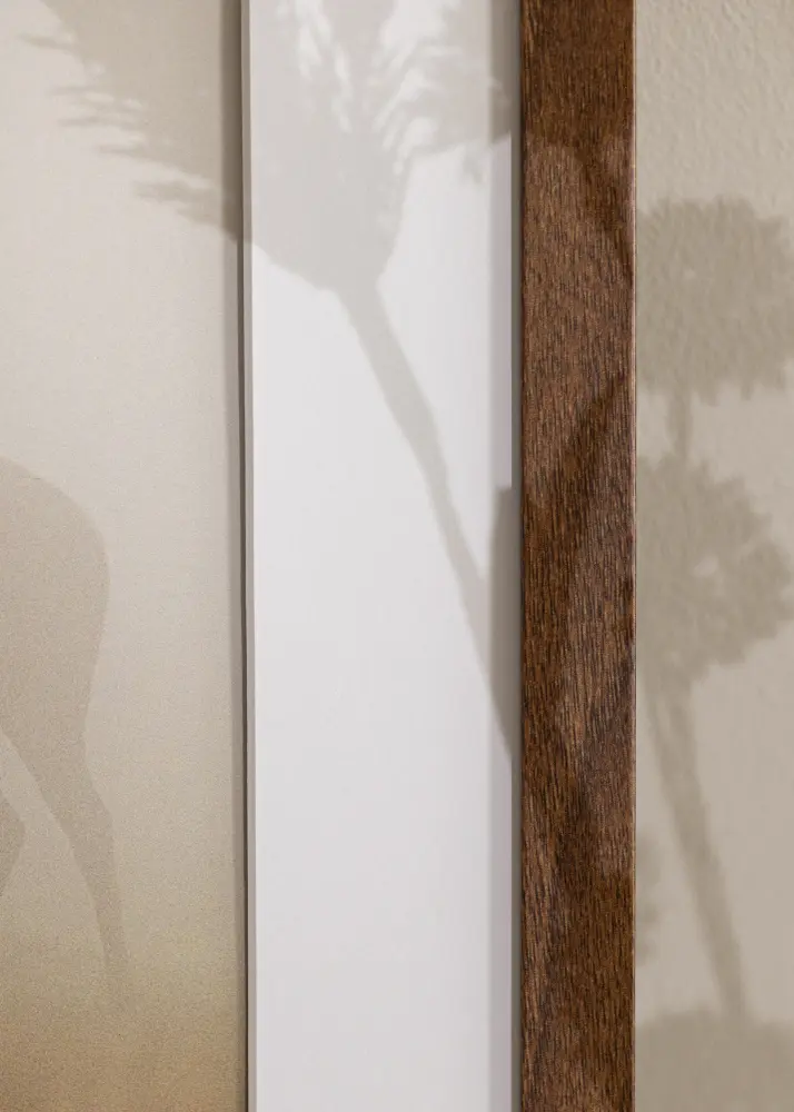 Okvir Profinjeni Warm Brown 50x70 cm - Paspartu Bijelo 42x59,4 cm (A2)