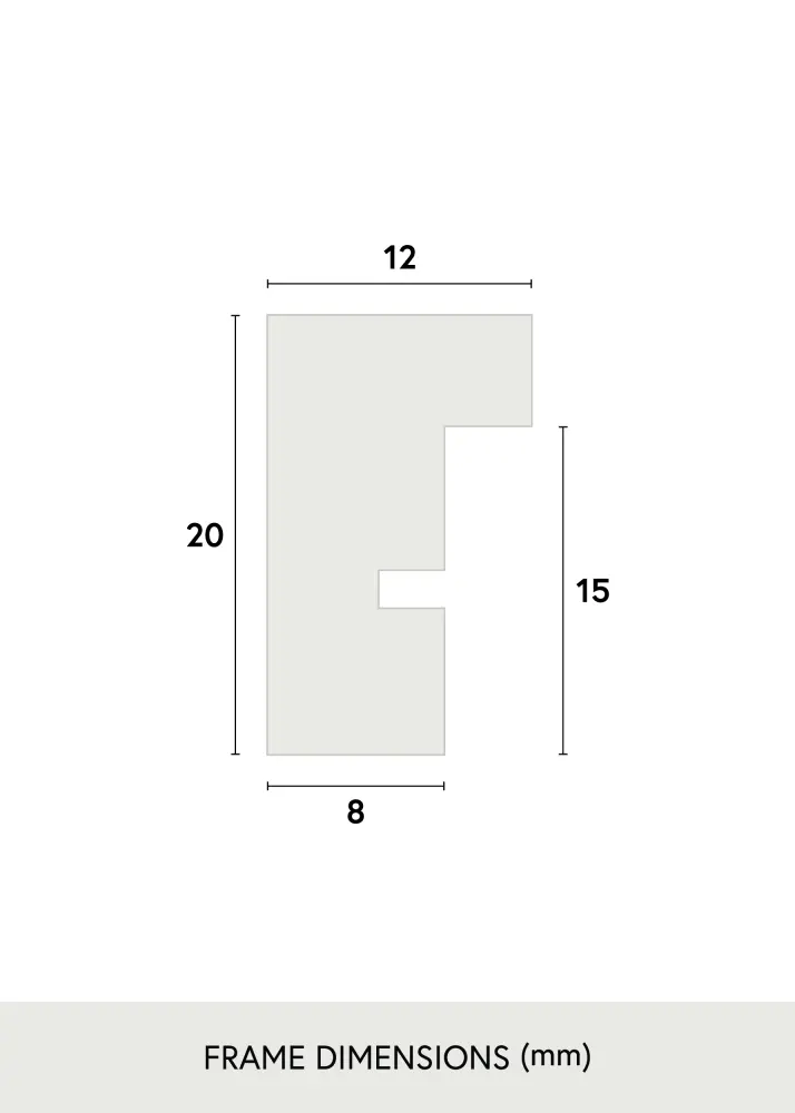 Okvir E-Line Bijelo 70x100 cm - Paspartu Crno 59,4x84 cm (A1)