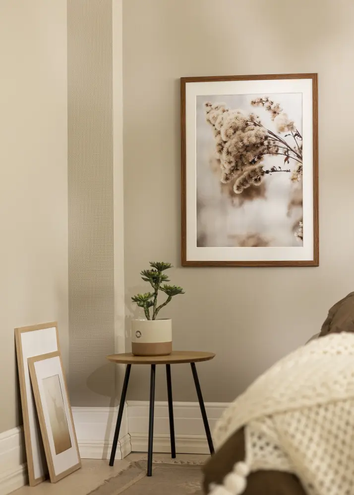 Okvir Profinjeni Warm Brown 50x70 cm - Paspartu Bijelo 42x59,4 cm (A2)