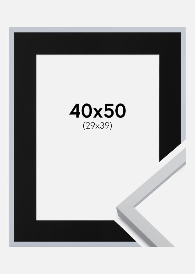 Okvir Oslo Bijelo 40x50 cm - Paspartu Crno 30x40 cm