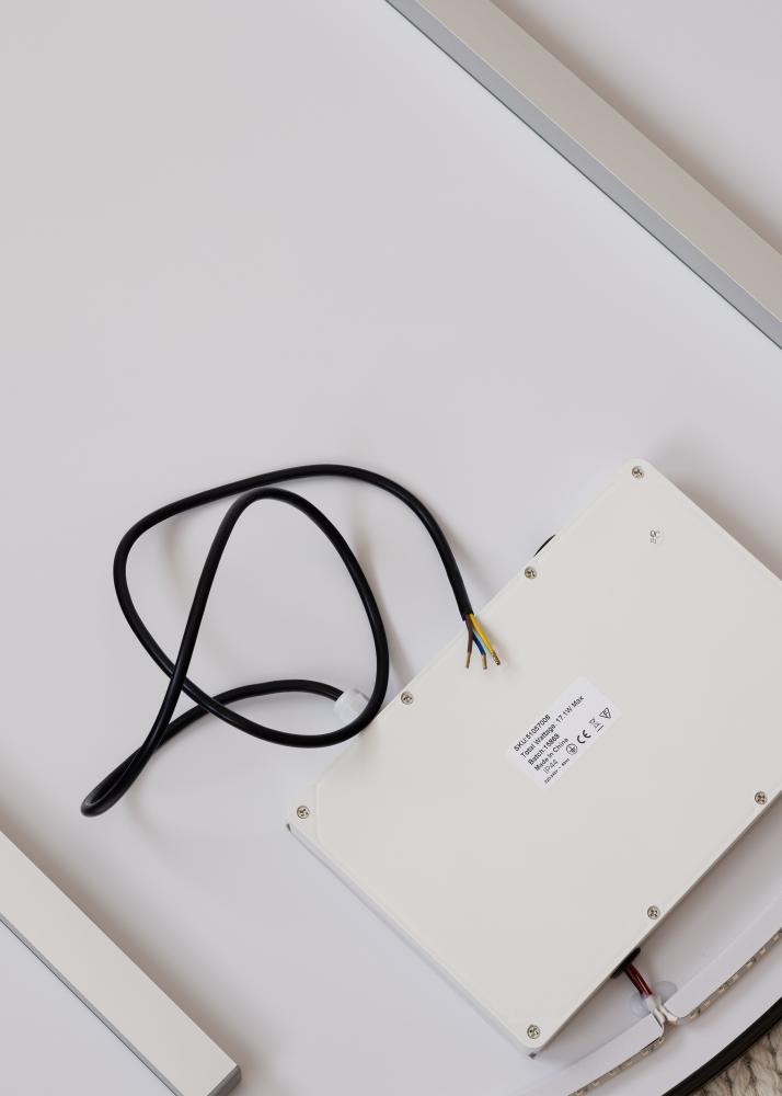 KAILA Ogledalo Circle LED Crno 80 cm Ø