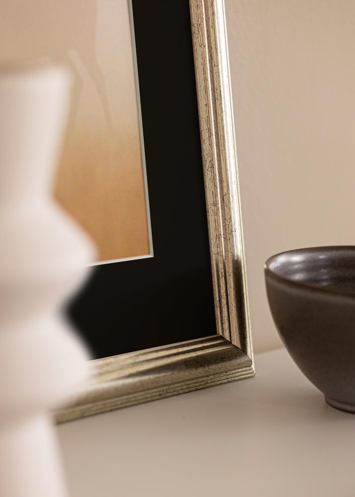 Okvir Västkusten Srebro 70x100 cm - Paspartu Crno 62x93 cm