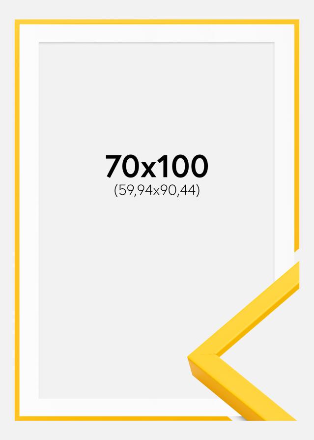 Okvir E-Line Žuta 70x100 cm - Paspartu Bijelo 24x36 inches