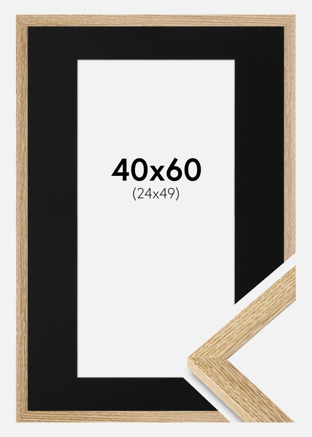 Okvir Selection Hrast 40x60 cm - Paspartu Crno 25x50 cm