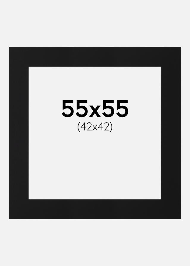 Paspartu Crni Standard (Bijela Jezgra) 55x55 cm (42x42)