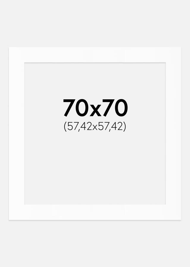 Paspartu Bijeli Standard (Bijela Jezgra) 70x70 cm (57,42x57,42)