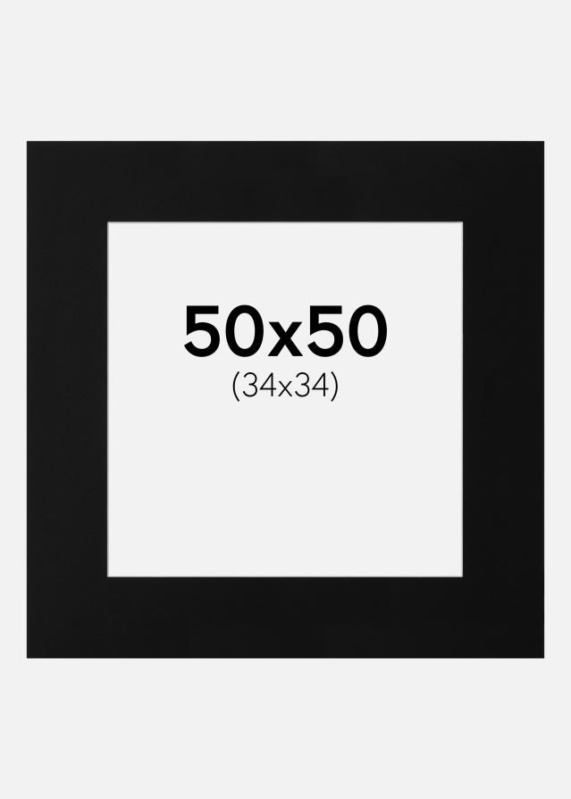 Paspartu Canson Crno Bijeli unutarnji rub 50x50 cm (34x34)
