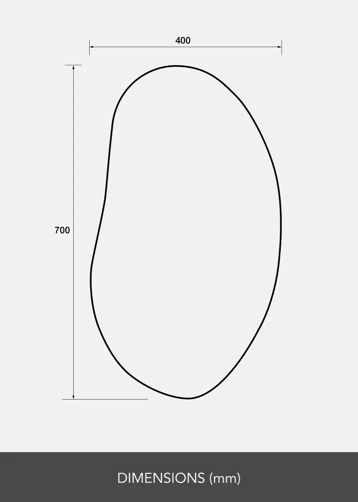 Ogledalo Oblong 40x70 cm