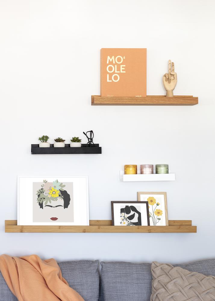 KAILA Polica za slike Crna 70 cm