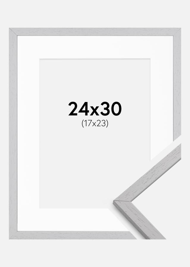 Okvir Edsbyn Grey 24x30 cm - Paspartu Bijelo 18x24 cm