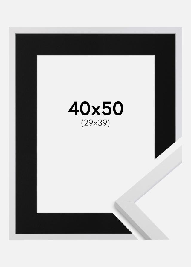 Okvir Trendy Bijelo 40x50 cm - Paspartu Crno 30x40 cm