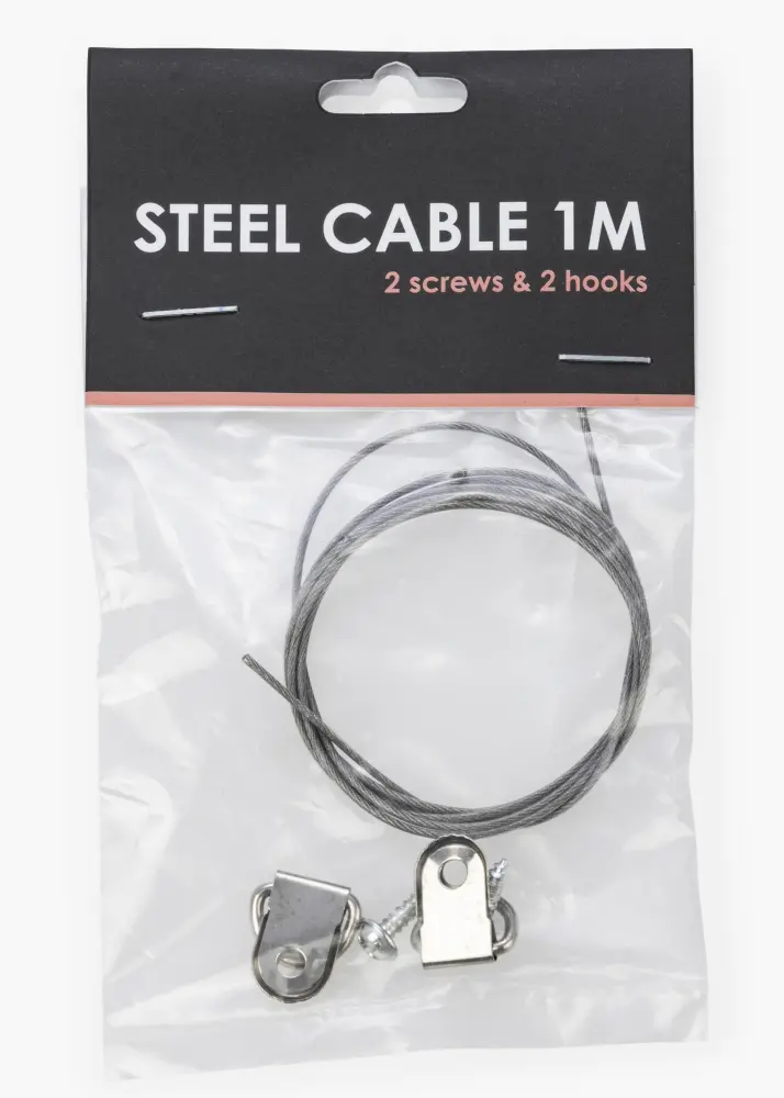 BGA Čelični kabel 1m + 2 vijka i 2 kuke