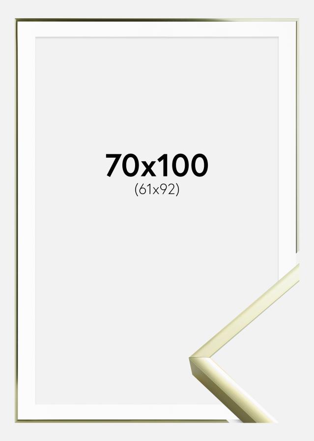 Okvir Plakat Frame Aluminum Gold 70x100 cm - Paspartu Bijelo 62x93 cm