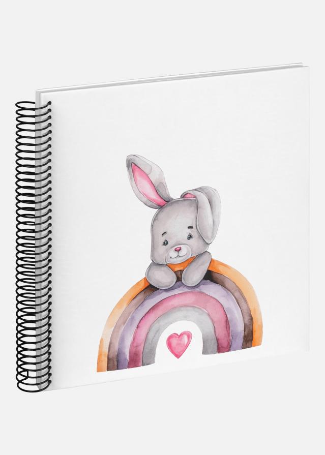 Bunny Malin Spiralni album Bijelo - 24x24 cm (40 Bijele Stranice / 20 listova)