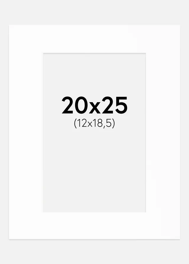 Paspartu Canson Bijelo Bijeli unutarnji rub 20x25 cm (12x18,5)