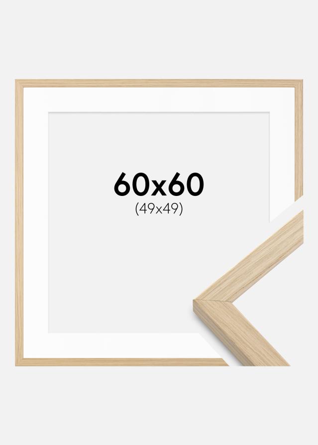 Okvir Grimsåker Hrast 60x60 cm - Paspartu Bijelo 50x50 cm
