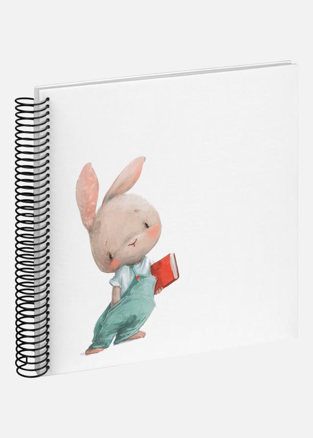 Bunny Nosey Spiralni album Bijelo - 24x24 cm (40 Bijele Stranice / 20 listova)