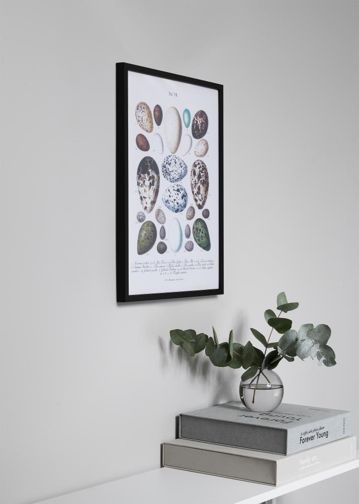 Okvir Oslo Crno 30x40 cm - Paspartu Crno 18x27 cm