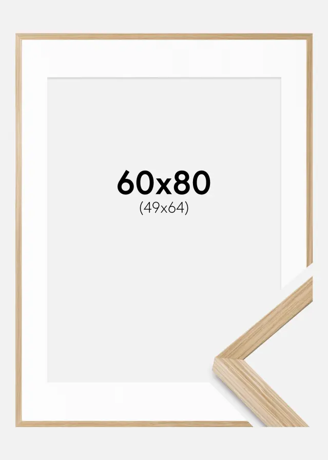 Okvir Soul Oak Veneer 60x80 cm - Paspartu Bijelo 50x65 cm
