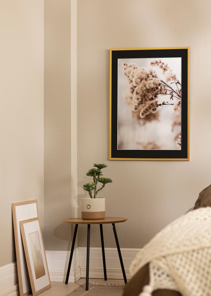 Okvir Edsbyn Zlato 28x35 cm - Paspartu Crno 8x10 inches