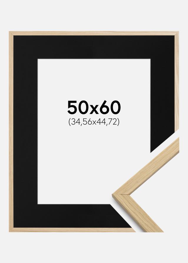 Okvir Edsbyn Hrast 50x60 cm - Paspartu Crno 14x18 inches