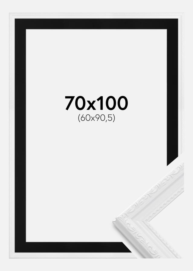 Okvir Abisko Bijelo 70x100 cm - Paspartu Crno 61x91,5 cm