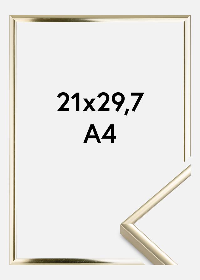 Okvir Aluminij Akrilno staklo Sjajna Zlatna 21x29,7 cm (A4)