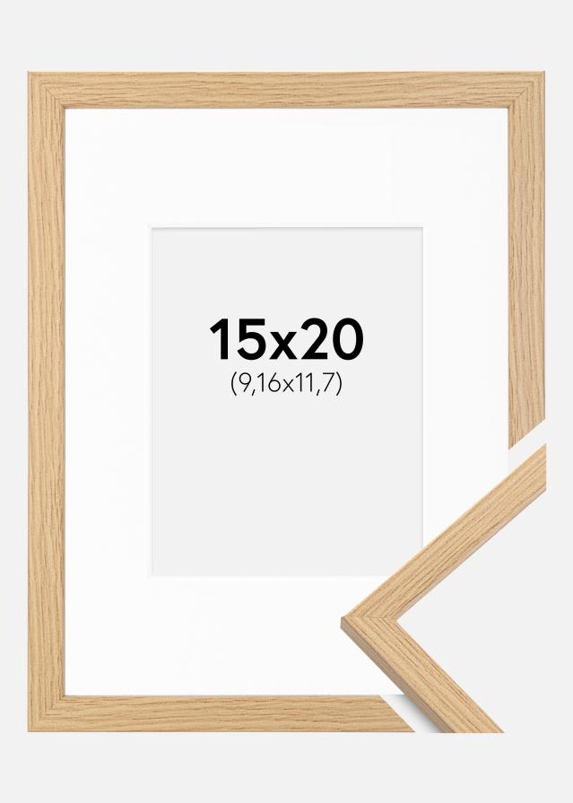 Okvir Galant Hrast 15x20 cm - Paspartu Bijelo 4x5 inches