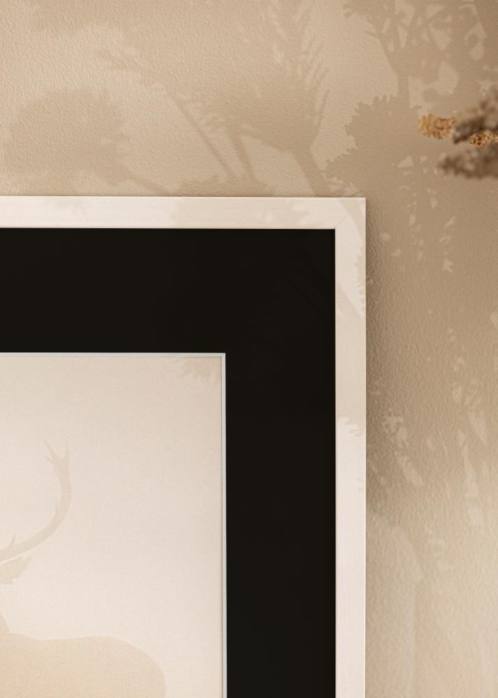 Okvir Edsbyn Bijelo 20x30 cm - Paspartu Crno 15x21 cm (A5)