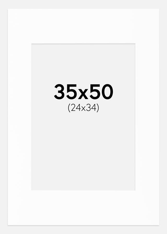 Paspartu Canson Bijelo Bijeli unutarnji rub 35x50 cm (24x34)