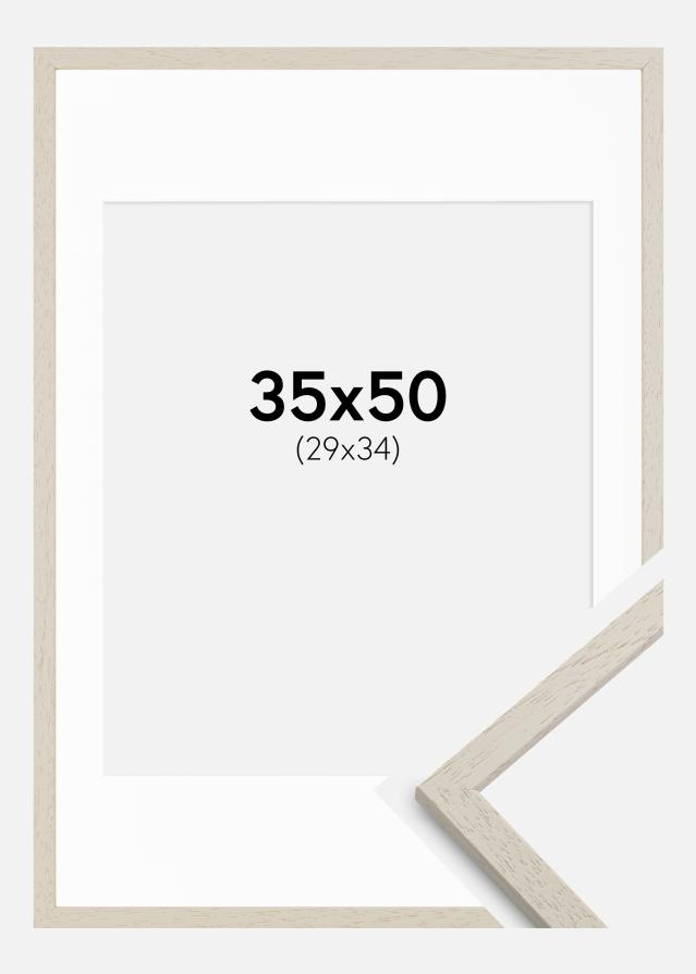 Okvir Edsbyn Pijesak 35x50 cm - Paspartu Bijelo 30x35 cm