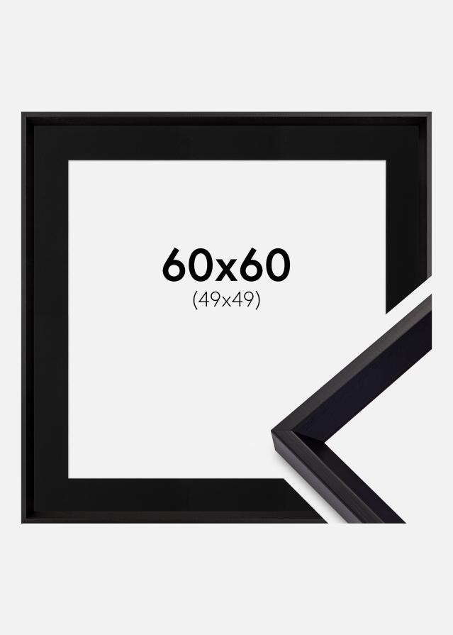 Okvir Globe Crno 60x60 cm - Paspartu Crno 50x50 cm