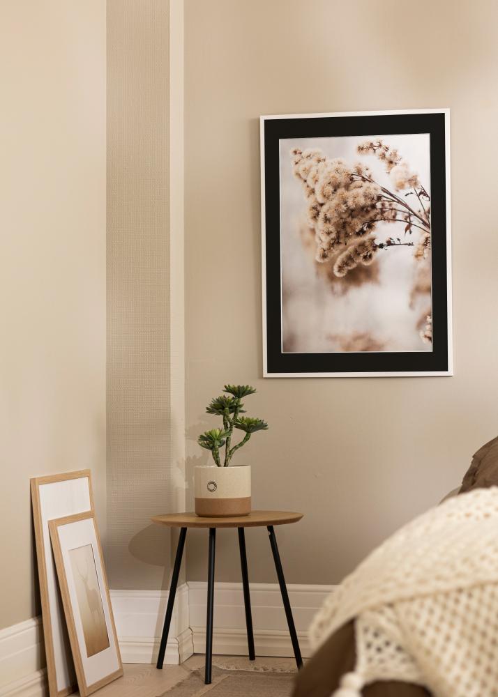 Okvir Edsbyn Bijelo 20x30 cm - Paspartu Crno 15x21 cm (A5)