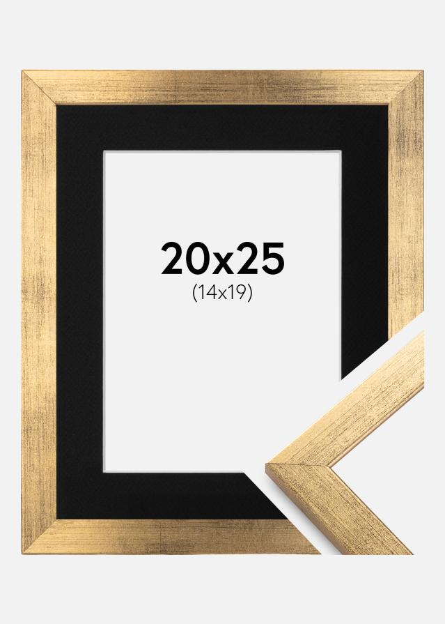 Okvir Profinjeni Zlato 20x25 cm - Paspartu Crno 15x20 cm