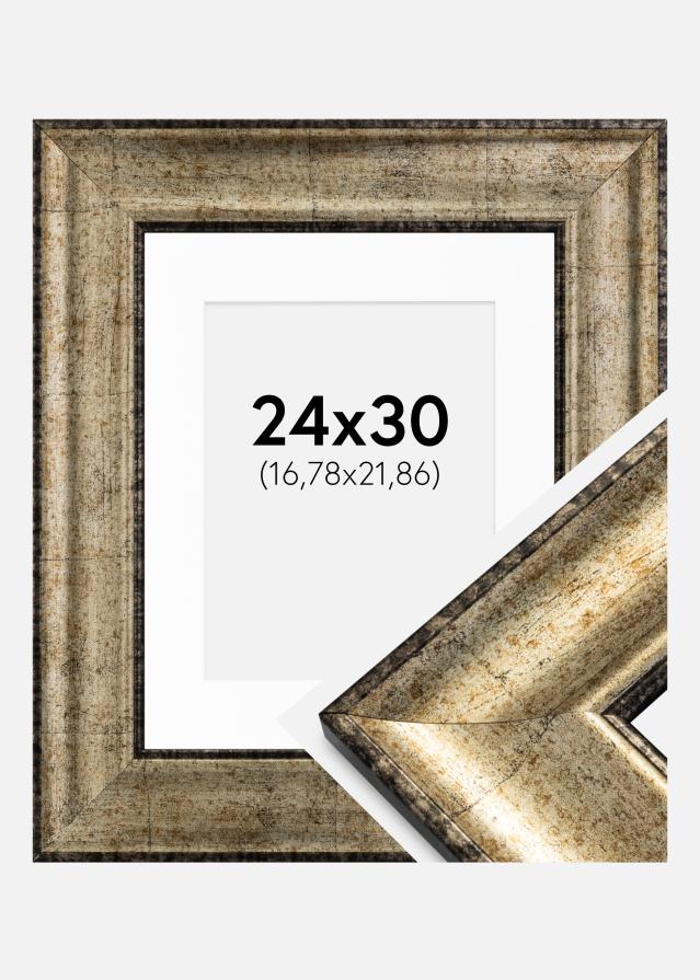 Okvir Saltsjöbaden Antikno zlato 24x30 cm - Paspartu Bijelo 7x9 inches
