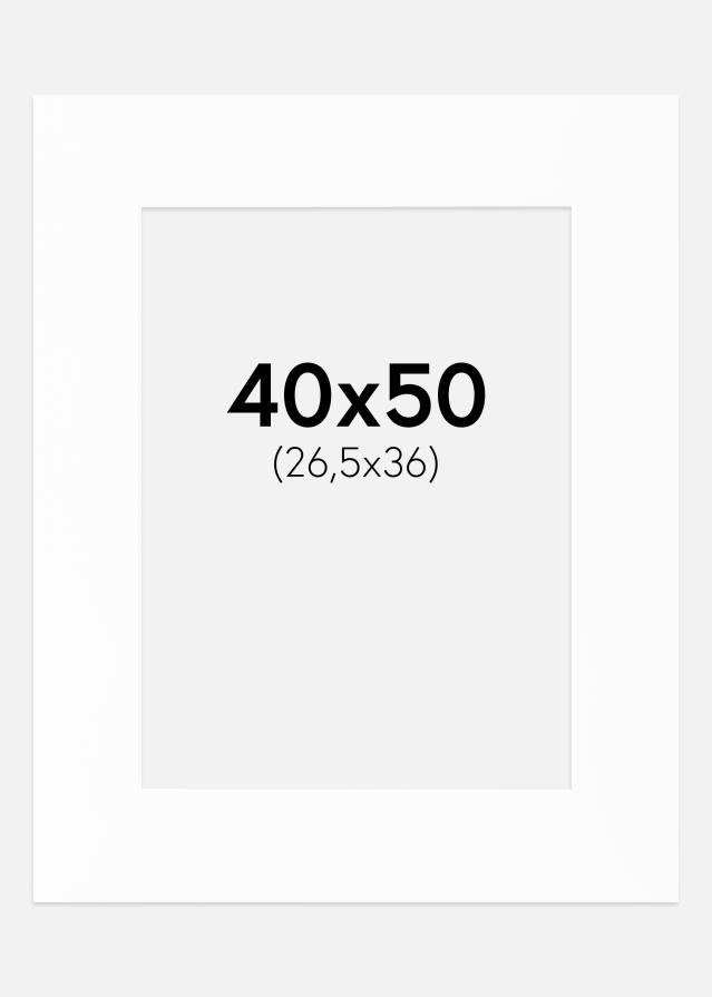 Paspartu Canson Bijelo Bijeli unutarnji rub 40x50 cm (26,5x36)