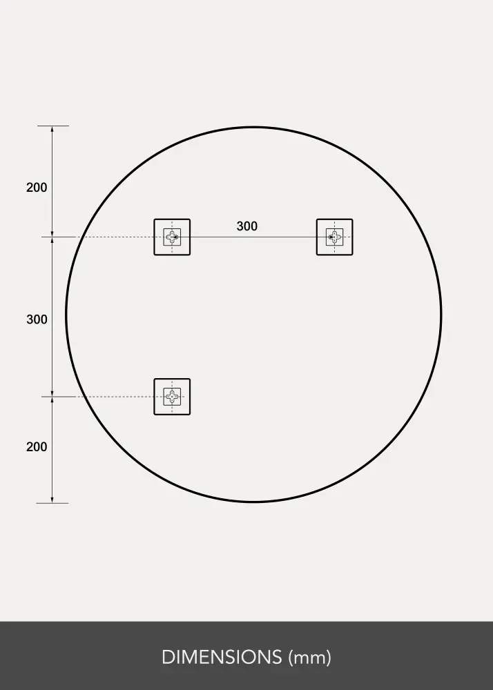 Okruglo Ogledalo 70 cm Ø