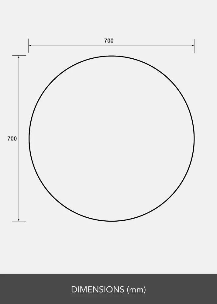 Okruglo Ogledalo 70 cm Ø