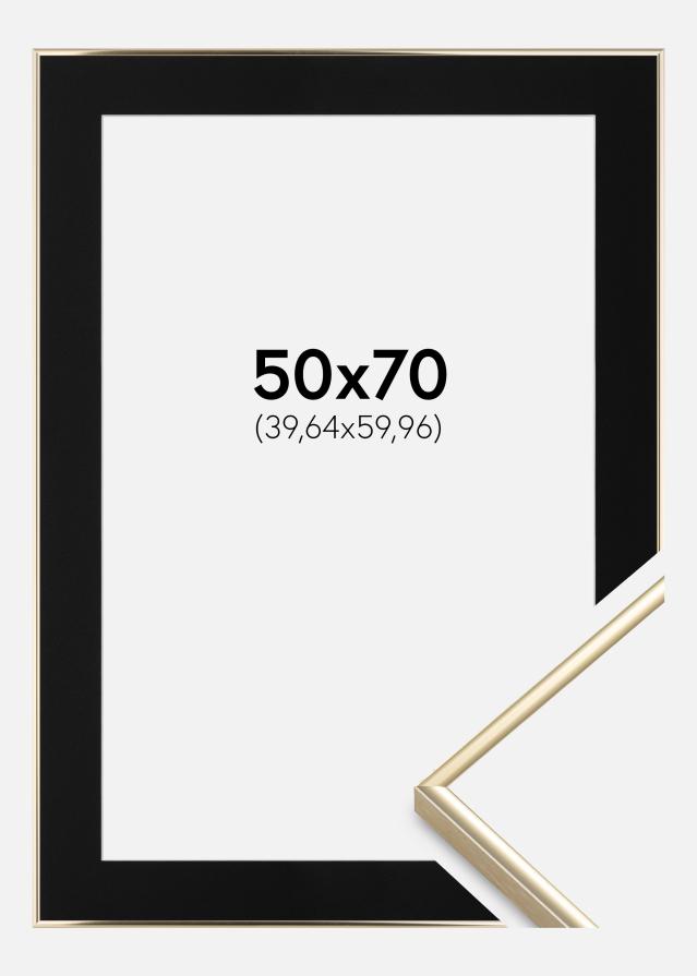 Okvir Visby Sjajna Zlatna 50x70 cm - Paspartu Crno 16x24 inches