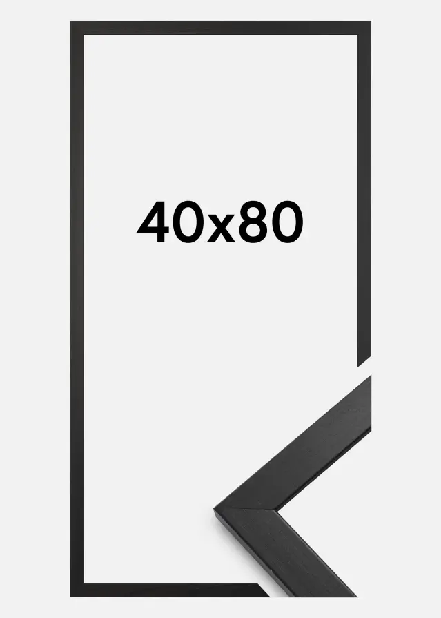 Okvir Profinjeni Akrilno staklo Crno 40x80 cm