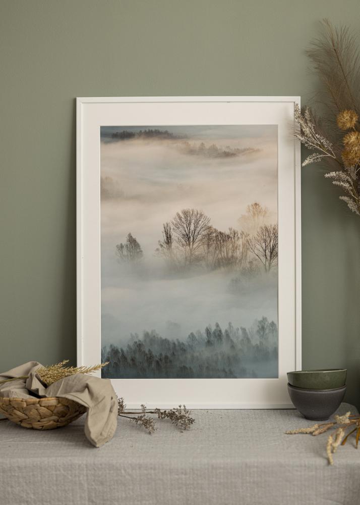 Okvir Kaspar Bijelo 50x70 cm - Paspartu Bijelo 16x24 inches