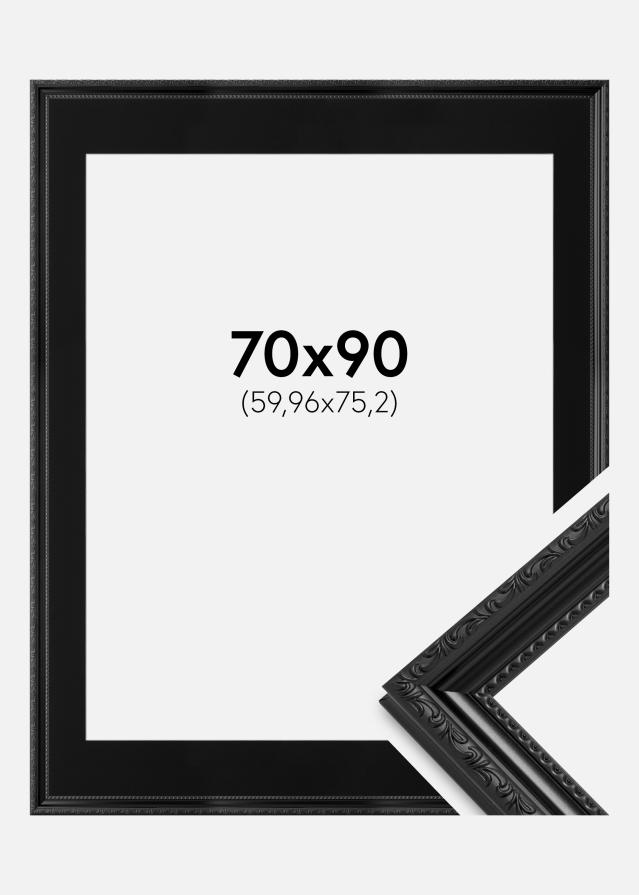 Okvir Abisko Crno 70x90 cm - Paspartu Crno 24x30 inches
