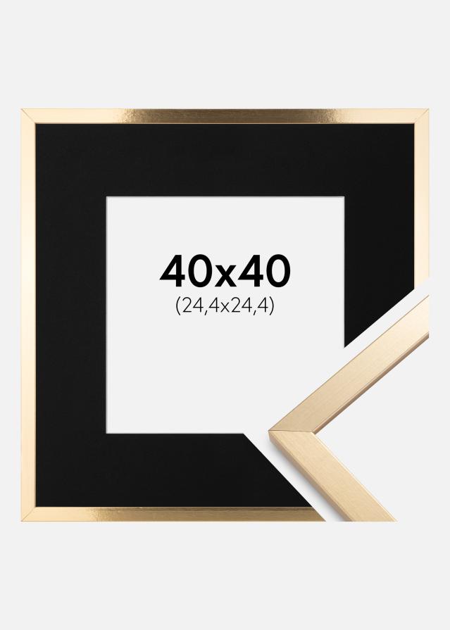 Okvir Trendy Zlato 40x40 cm - Paspartu Crno 10x10 inches