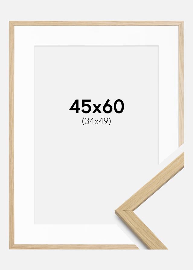 Okvir Edsbyn Hrast 45x60 cm - Paspartu Bijelo 35x50 cm