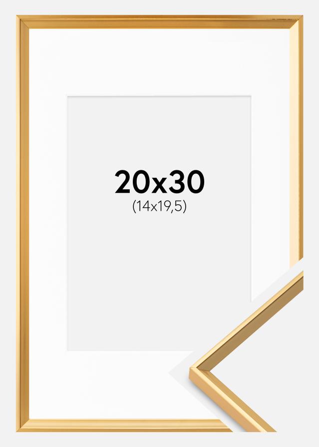 Okvir Desire Zlato 20x30 cm - Paspartu Bijelo 15x21 cm (A5)
