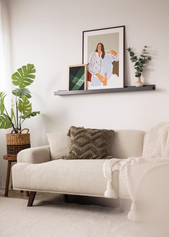 KAILA Polica za slike Crna 120 cm